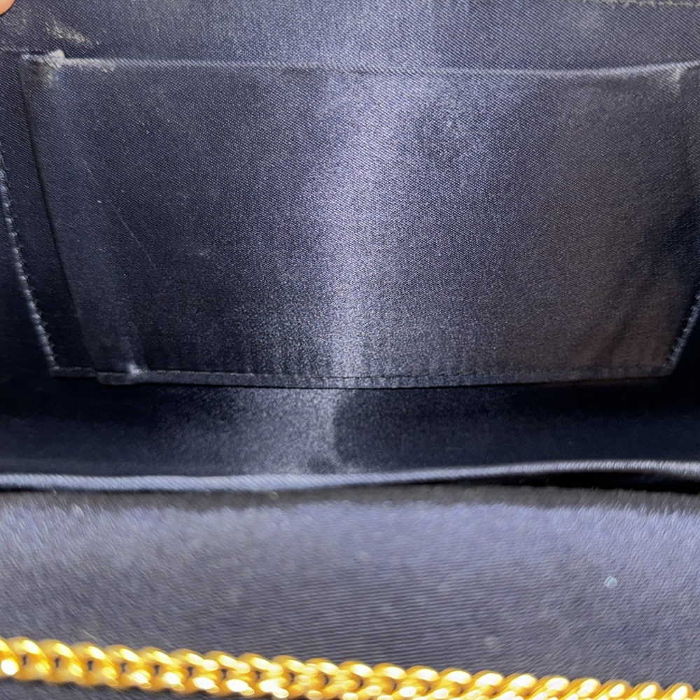 Gucci Rare Pre-1955 Vintage Navy Blue GG Envelope Bag with COA - Picture 8 of 11